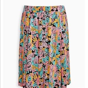 DISNEY MICKEY & FRIENDS RETRO BUTTON-UP MIDI SKIRT